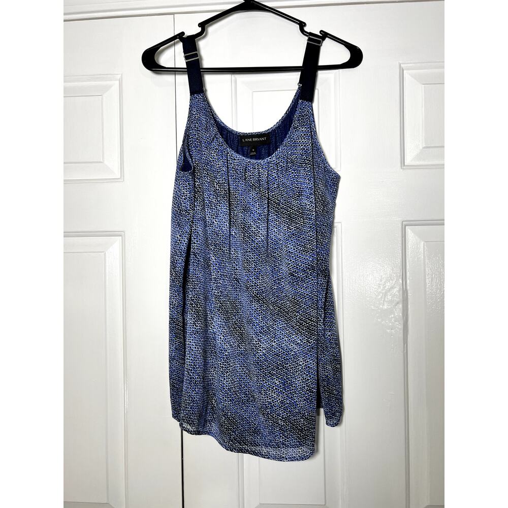 Lane Bryant Sheer Layered Flowy CorpCore Tank with Adjustable Straps 18